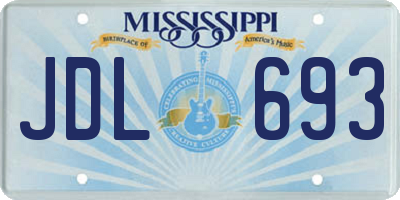 MS license plate JDL693