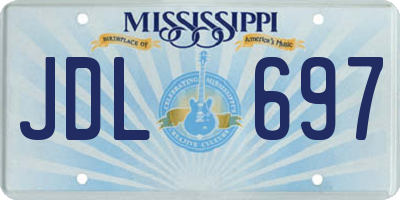 MS license plate JDL697