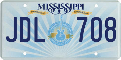 MS license plate JDL708