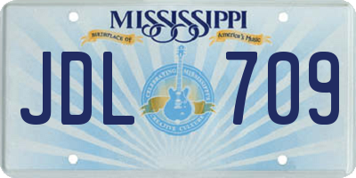 MS license plate JDL709