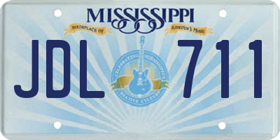 MS license plate JDL711