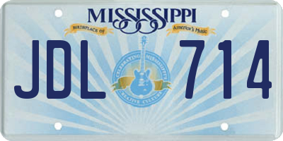 MS license plate JDL714