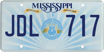 MS license plate JDL717