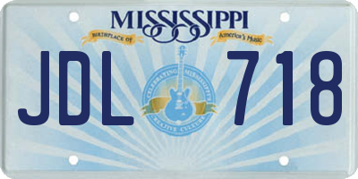 MS license plate JDL718