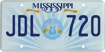 MS license plate JDL720