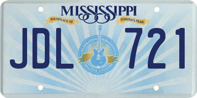 MS license plate JDL721