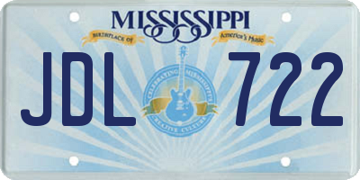 MS license plate JDL722