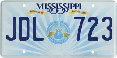 MS license plate JDL723