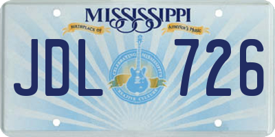 MS license plate JDL726