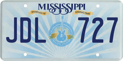 MS license plate JDL727