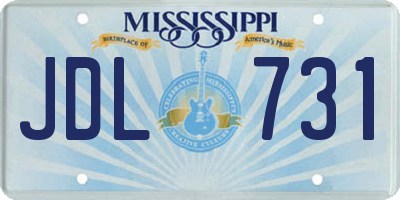 MS license plate JDL731