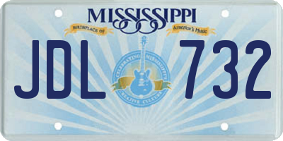 MS license plate JDL732