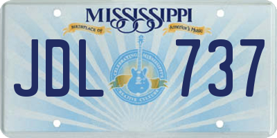 MS license plate JDL737
