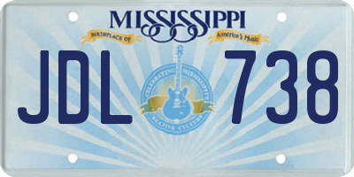 MS license plate JDL738