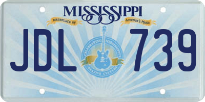 MS license plate JDL739
