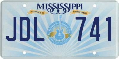 MS license plate JDL741