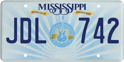 MS license plate JDL742