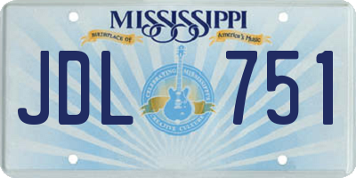 MS license plate JDL751