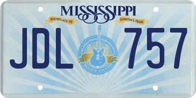 MS license plate JDL757