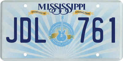 MS license plate JDL761