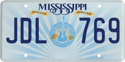 MS license plate JDL769