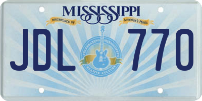 MS license plate JDL770