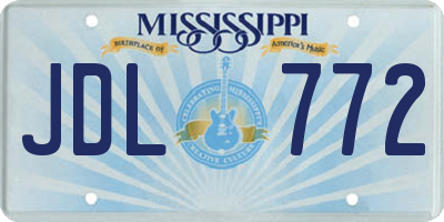MS license plate JDL772