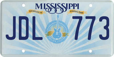 MS license plate JDL773