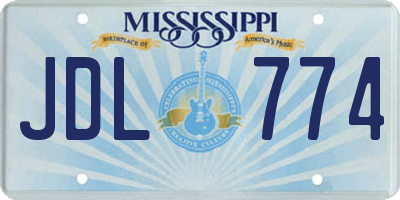 MS license plate JDL774