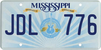 MS license plate JDL776