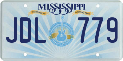 MS license plate JDL779