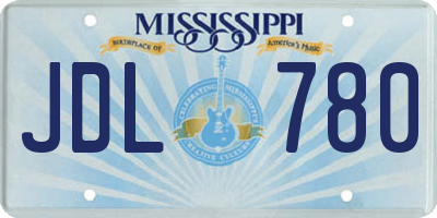 MS license plate JDL780