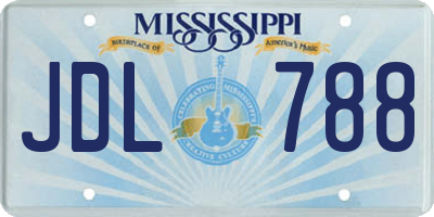 MS license plate JDL788