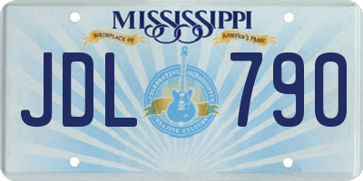 MS license plate JDL790
