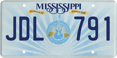 MS license plate JDL791