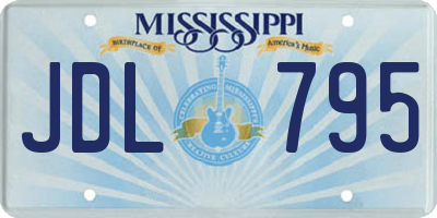 MS license plate JDL795