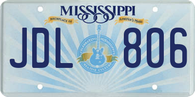 MS license plate JDL806