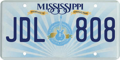 MS license plate JDL808