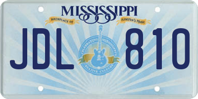 MS license plate JDL810