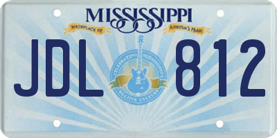 MS license plate JDL812