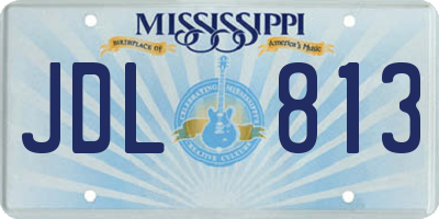 MS license plate JDL813