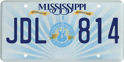 MS license plate JDL814