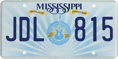 MS license plate JDL815