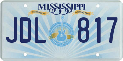 MS license plate JDL817