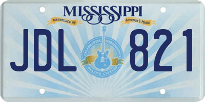 MS license plate JDL821