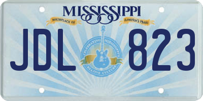 MS license plate JDL823