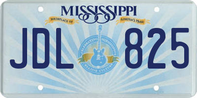 MS license plate JDL825