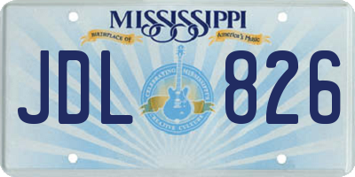 MS license plate JDL826