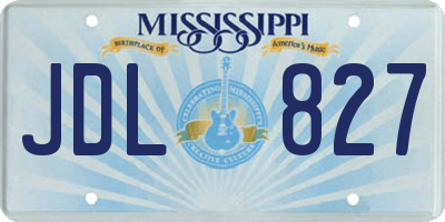 MS license plate JDL827