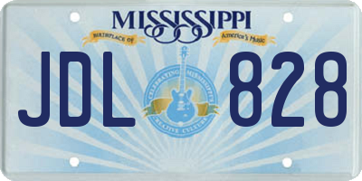 MS license plate JDL828